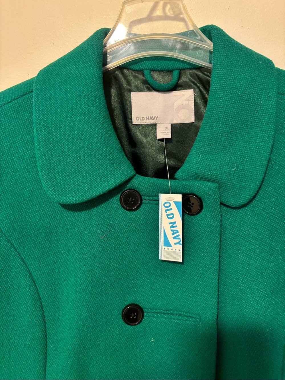Old Navy Women's Teal Green Pea Coat